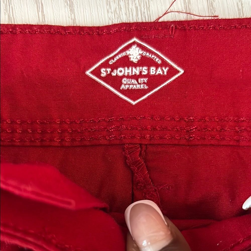 St. John's Bay Red Mini Skort - Picture 7 of 10